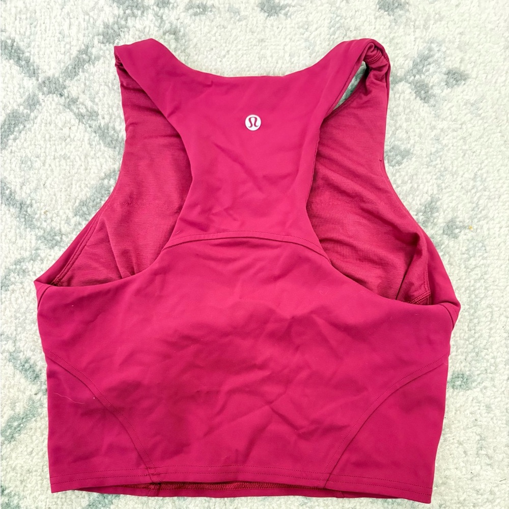 Lululemon Invigorate Training Tank Sonic Pink Size 6 Built-In Bra